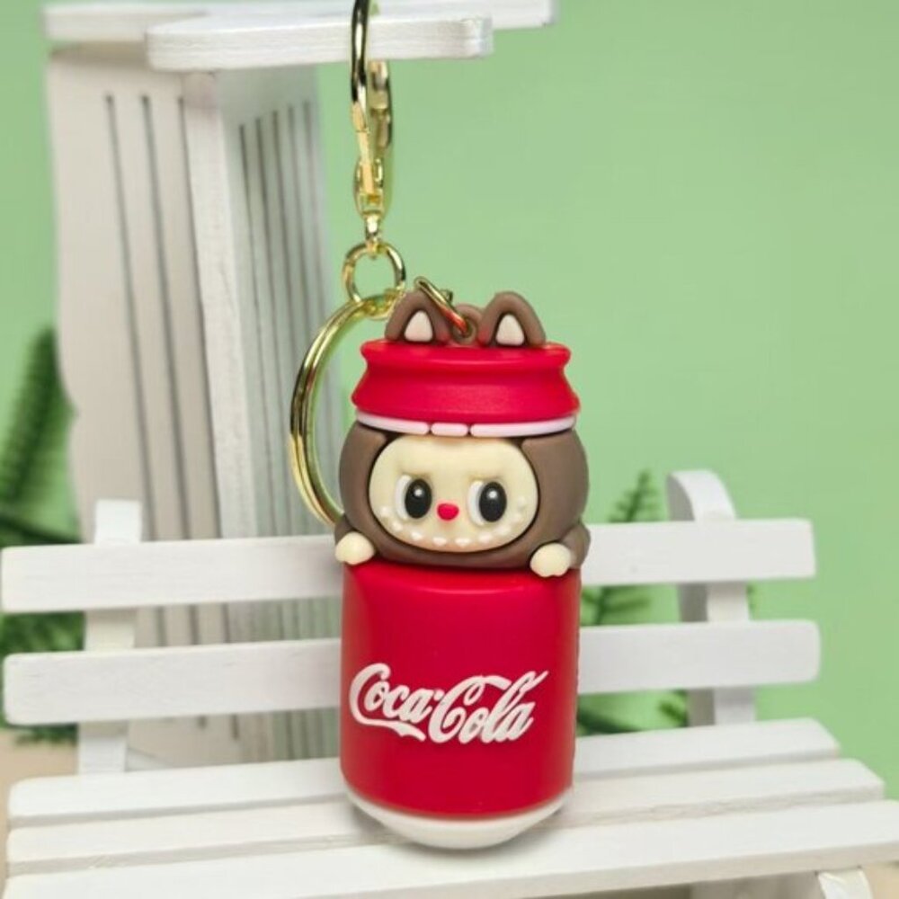 New Hot! Mini Brown Coke Mocha Rabbit Laboo Baby Keychain Charm